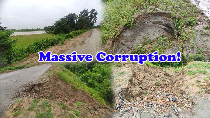 Locals demand action against corruption in Dirak-Sumoni embankment reconstruction project in Tinsukia district